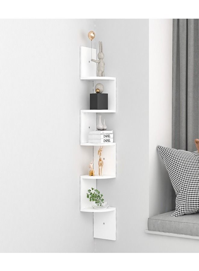 fashionhome Upgraded Wall Mounted Floating Shelf 15 mm Wood Sheet Thickness Decorative White Rack 20 x 20 x 125 cm  - Image 3