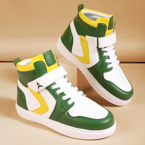 AVANT Kid's MiniMaverick Sneaker Shoes- Soft Cushioned Insole, Lightweight, Durable, Comfortable, Trendy, Casual Footwear (AVKSH003CL02SIZE11_UK11_Green/Yellow) - Image 3