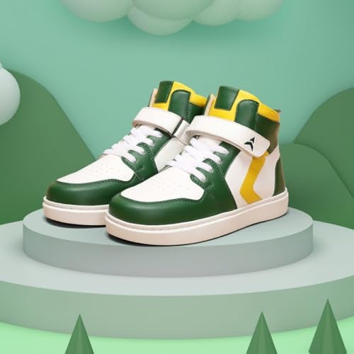 AVANT Kid's MiniMaverick Sneaker Shoes- Soft Cushioned Insole, Lightweight, Durable, Comfortable, Trendy, Casual Footwear (AVKSH003CL02SIZE11_UK11_Green/Yellow) - Image 2