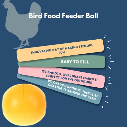 Savic Bird Food Feeder Ball Chicken Toy – Interactive Chicken Treat Dispenser Easy to Fill, Fun Feeding Ball for Birds & Poultry Encourages Pecking & Foraging Behavior - Image 4