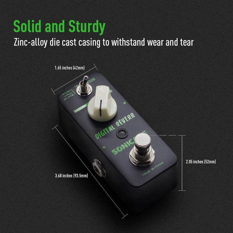 SONICAKE QSS-06 Digital Reverb Mini Guitar Effects Pedal True Bypass - Image 5