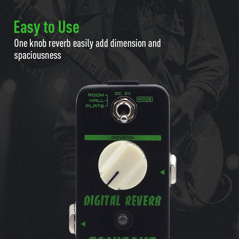 SONICAKE QSS-06 Digital Reverb Mini Guitar Effects Pedal True Bypass - Image 2
