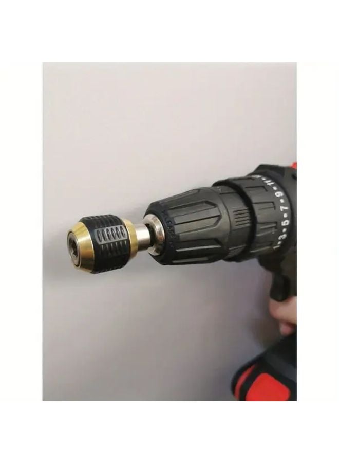 Black 60mm Drill Bit Adapter 1 4 Inch Hex Shank Quick Change Converter For Power Drills - Image 5