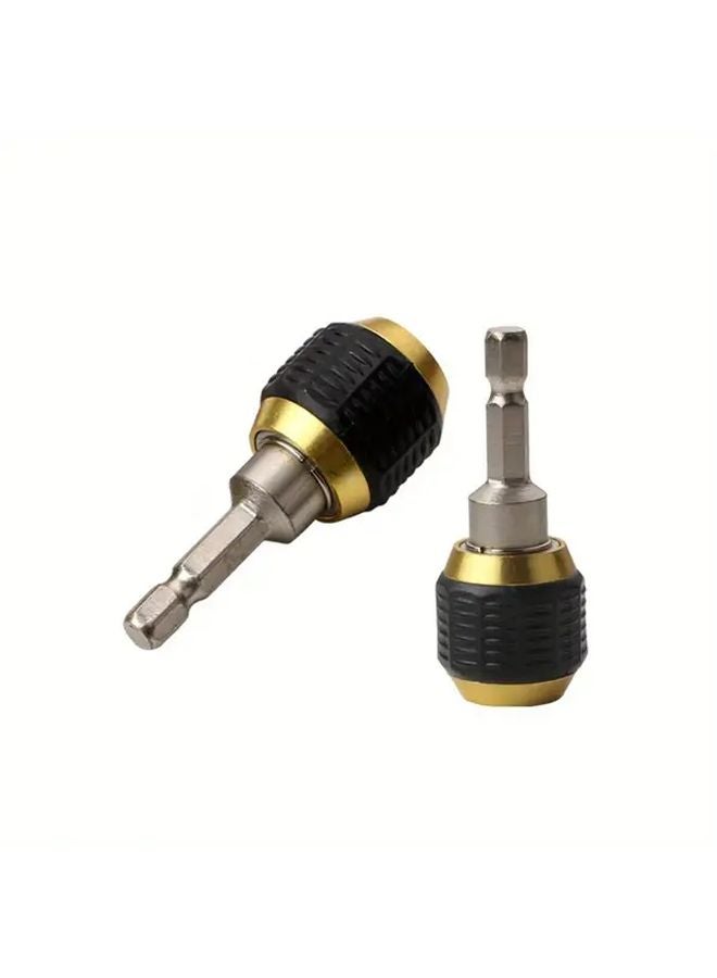 Black 60mm Drill Bit Adapter 1 4 Inch Hex Shank Quick Change Converter For Power Drills - Image 2