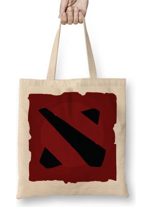 Baskı Dükkanı Print Shop Dota 2 Logo Tote Bag Long Handle 