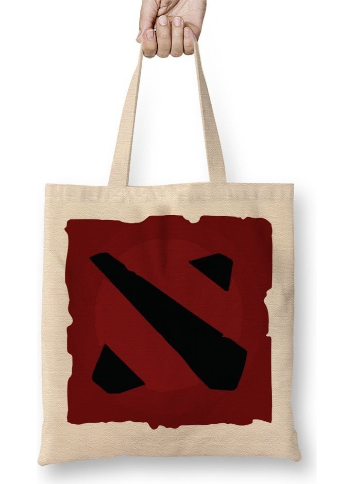 Baskı Dükkanı Print Shop Dota 2 Logo Tote Bag Long Handle 