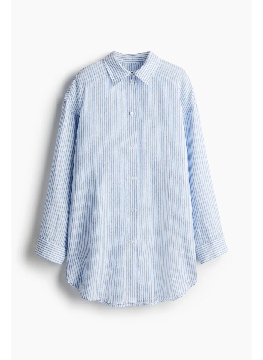 اتش اند ام Linen Beach Shirt