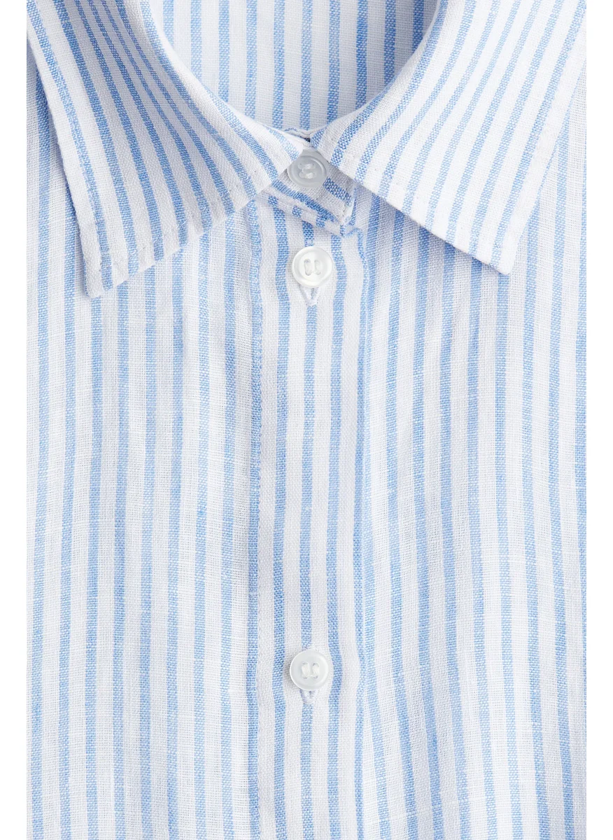 اتش اند ام Linen Beach Shirt