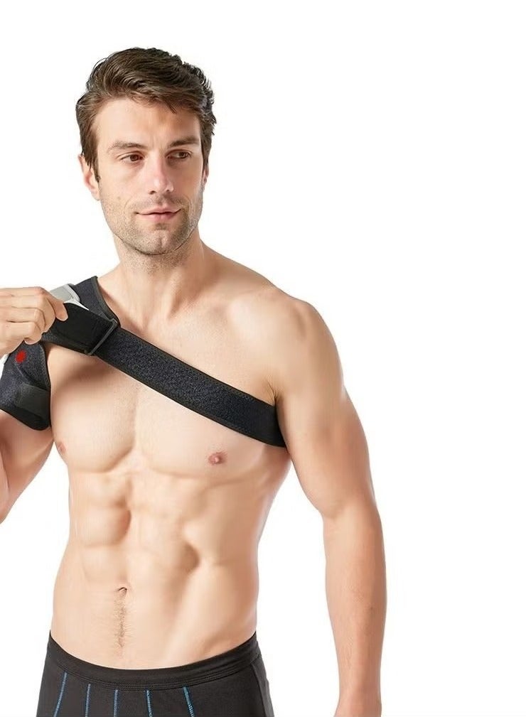 Bukela Shoulder Brace Shoulder Support and Compression Sleeve for Torn Rotator Cuff Dislocated Shoulder Pain Relief Adjustable Fits Shoulder Brace Immobilizer Strap with Ice Pack Pocket - Image 4