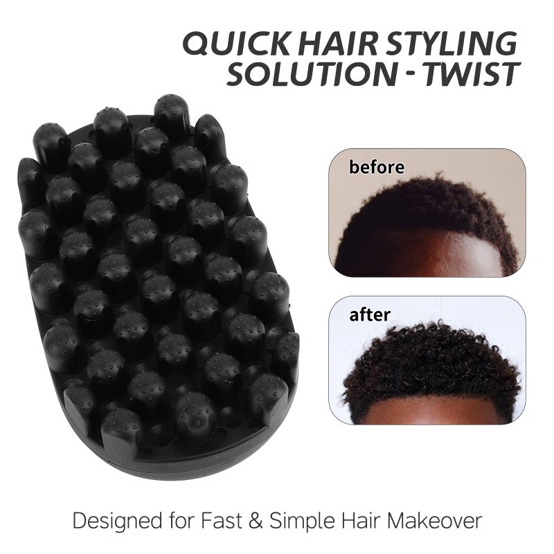 AMAKO Rubber Curling Hair Brush : Twist King Sponge for Afro Hair, Ideal Durable Washable Sponges Curls Tool (Small Tooth) - Image 3