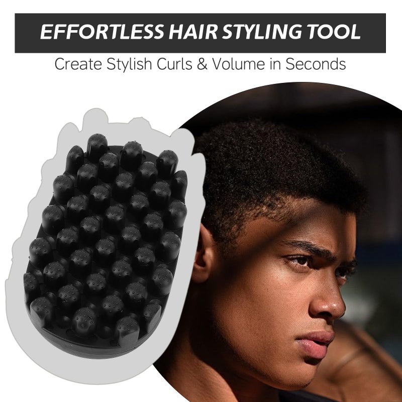 AMAKO Rubber Curling Hair Brush : Twist King Sponge for Afro Hair, Ideal Durable Washable Sponges Curls Tool (Small Tooth) - Image 2
