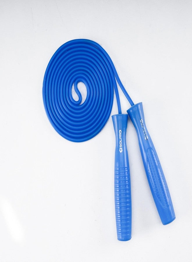 Solpro Ascend Adjustable Jump Rope Skipping Rope for men, women, kids, athletes | Unisex, Tangle-Free, Non-Slip, Durable | Ideal for fitness, cardio, agility & gym workouts. (Blue) - Image 1