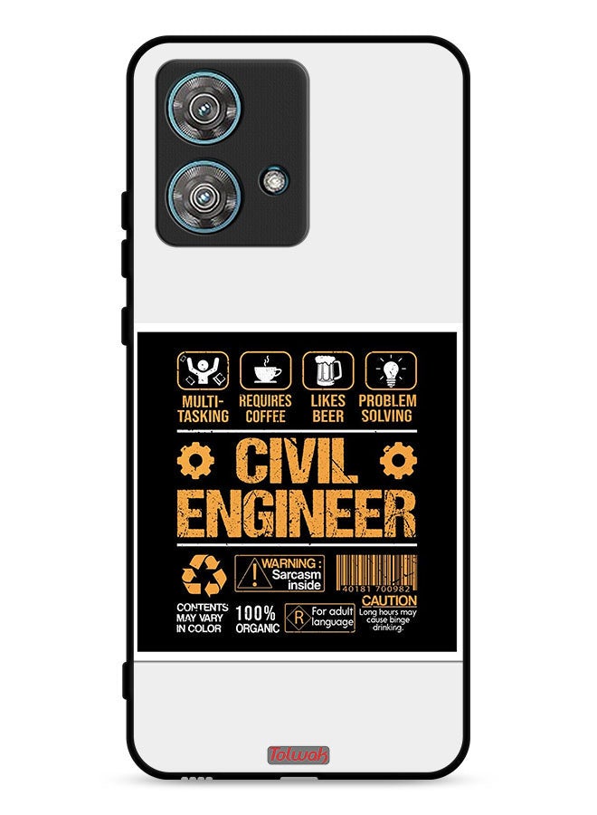 Tolwak Motorola Edge 40 Neo 5G Protective Case Cover Civil Engineer Sticker  - Image 1