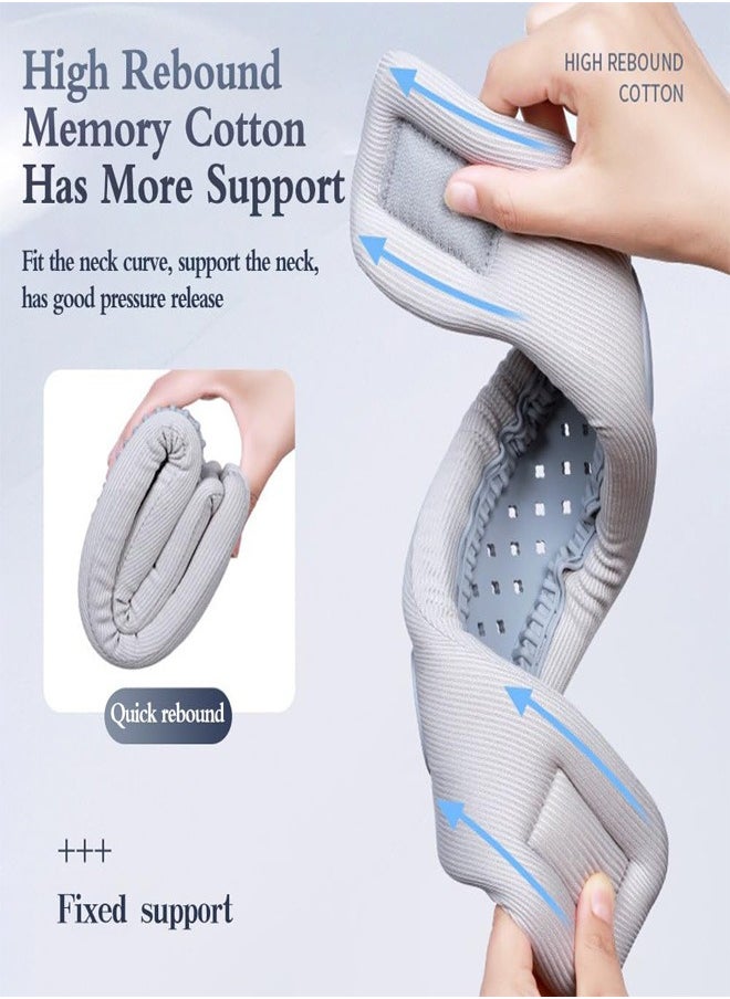 RATSAW Neck Collar Soft Foam Neck Brace for Neck Pain Relief and Support Sleep Snoring Neck Brace Adjustable Neck Brace Keeps Vertebrae Stable and Aligned  - Image 4