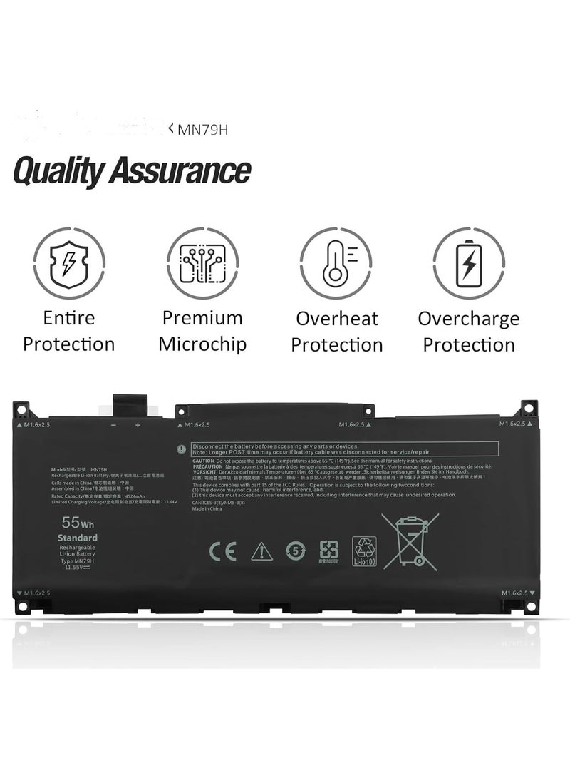 Terabyte MN79H Battery Compatible for Dell XPS 13 Plus 9320 XPS 13 9340 Series P151G P151G001 P151G002 Intel Core Ultra 5 125H 7 155H 165H 12th Gen i5-1240P i7-1260P J7H5M NXRKW 0NXRKW 0MN79H 0J7H5M 55Wh - Image 5