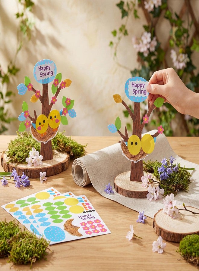 Flutesan 24 Pcs Spring Bird Nest Craft Kit Happy Spring Ornaments with Stickers Make Your Own Bird Ornament Arts and DIY Crafts Gift for Home Activity Birthday Decotation - Image 5