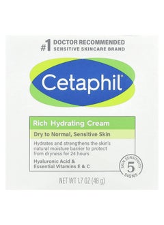 Cetaphil Cetaphil, Rich Hydrating Cream, 1.7 oz (48 g)  - Image 2