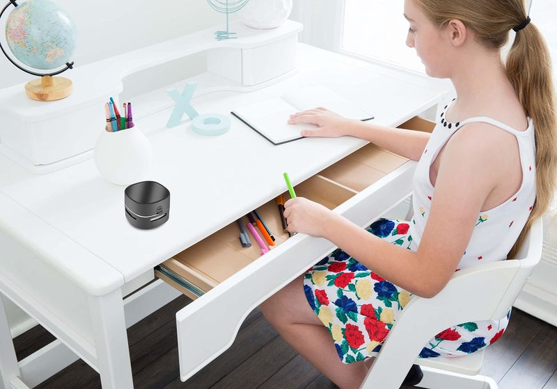 ODISTAR Desktop Vacuum Cleaner, Mini Table dust Sweeper Energy Saving,High Endurance up to 400 mins,360º Rotatable Design for Keyboard/Home/School/Office (Black) - Image 4
