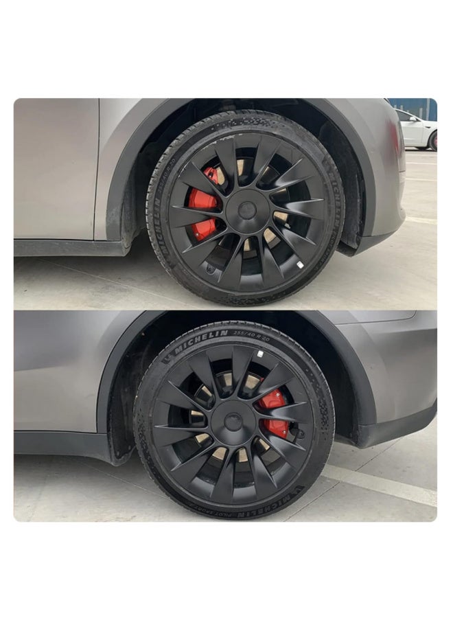 4PCS Car 3D Disc Brake Caliper Covers Front & Rear Accessories ABS Plastic Wheel Hub Brake Cover Universal Car Decoration - Image 5
