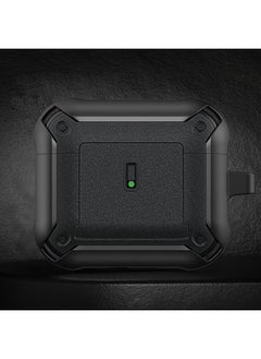 Case Cover For AirPods 3 Sliding Buckle Wireless Earphone Protective Case with Hook Black
