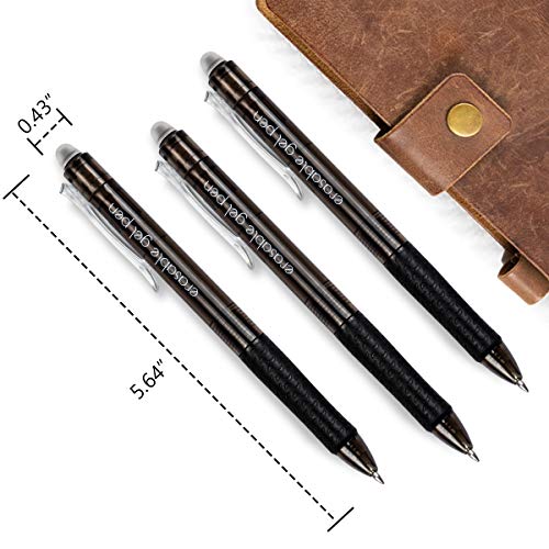 Vanstek 18 Black Retractable Erasable Gel Pens Clicker, Fine Point(0.7), Make Mistakes Disappear, Premium Comfort Grip, Black Ink for Planners, Note Taking and Crossword Puzzles - Image 4