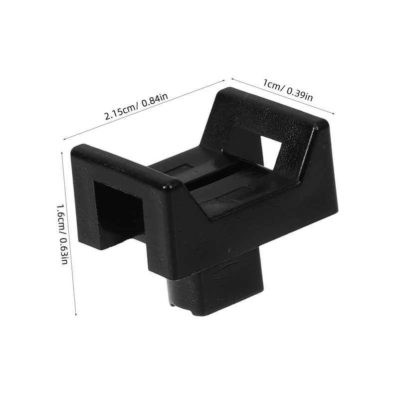 Cable Tie Mounting Base Holder 100 Pcs Black Nylon Saddle Fixing Mount - Image 5