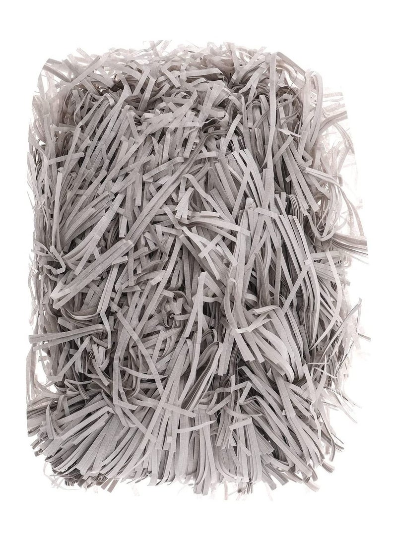 100 gram  Paper Shreds Strands Eco-friendly Shredded Crinkle Confetti Crinkle Cut Paper Filling Shredded Paper for Hamper Gift Box Filling (SILVER) - Image 1