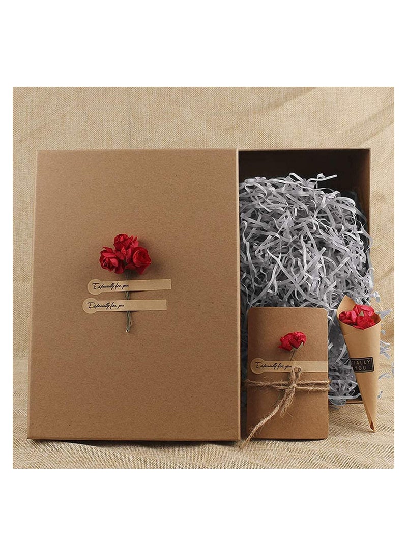 100 gram  Paper Shreds Strands Eco-friendly Shredded Crinkle Confetti Crinkle Cut Paper Filling Shredded Paper for Hamper Gift Box Filling (SILVER) - Image 4