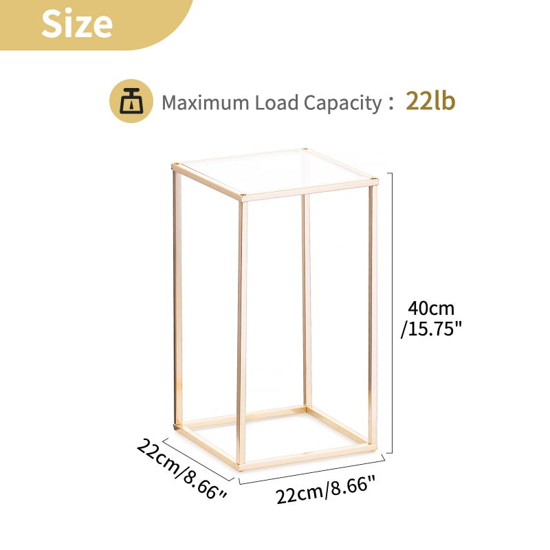 Nuptio 10 Pcs Gold Vase Metal Column Stand Road Lead Geometric Centerpiece Vase for Tables, 15Â¾ inch Tall Floor Vases Decorative Tall Flower Rack for Home Event Party Wedding Decorations for Reception - Image 5