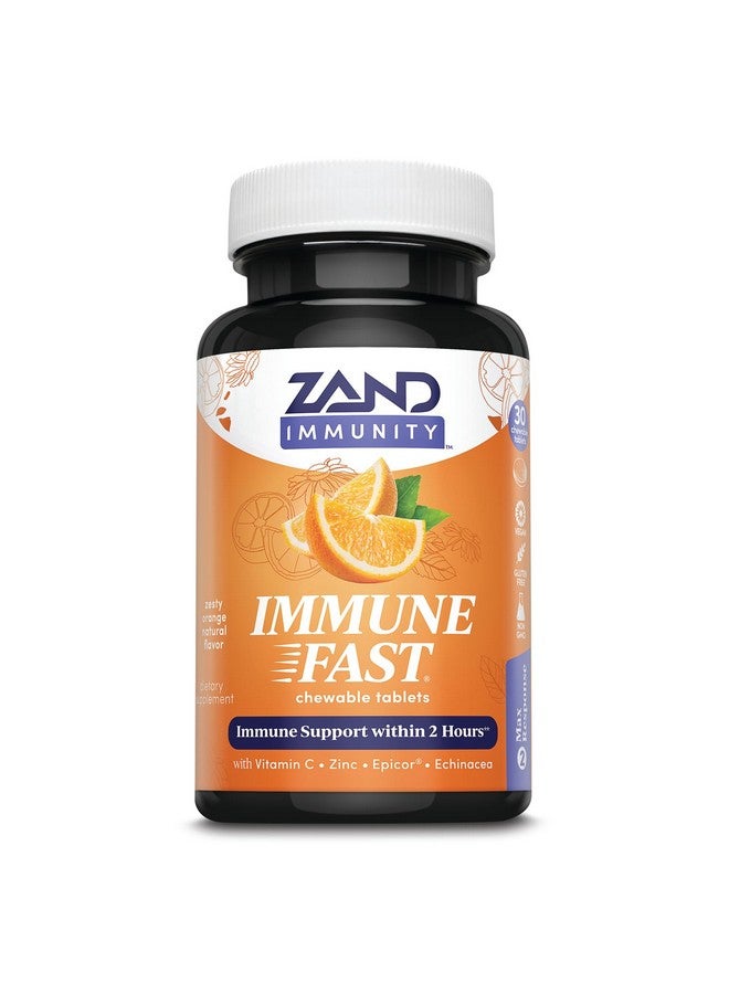 ZAND Immune Fast Zesty Orange Chews | Boosts Immune Response & Cell Activity w/EpiCor*, Echinacea, 30 Tablets, 10 Serv. - Image 1