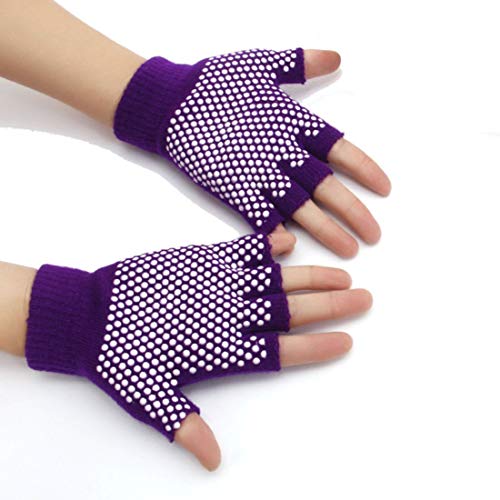 Digital Shoppy Gym Fitness Yoga Sports Gloves Power Weight Lifting Women Men Cross fit Workout Bodybuilding Half Finger Hand Protector (Purple) - Image 5
