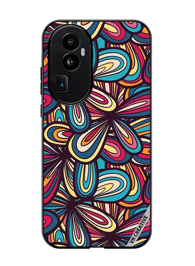 VR CREATIVE Protective Case Cover For Oppo Reno 10 Pro Plus Flower Abstract Design Multicolour - Image 1