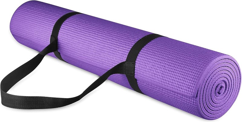 Fitvids BalanceFrom GoYoga All Purpose High Density Non-Slip Exercise Yoga Mat with Carrying Strap - Image 1