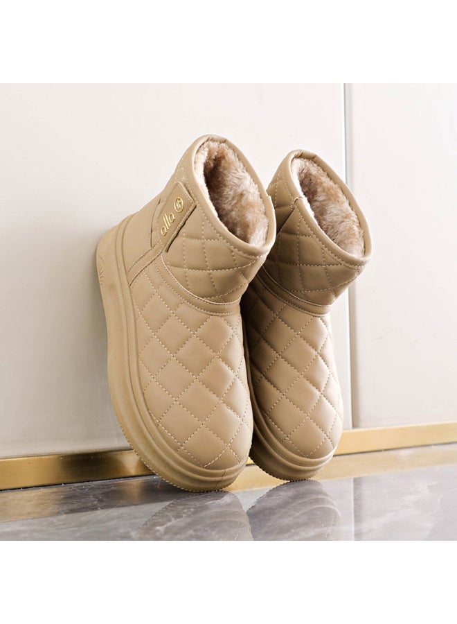 Thick-soled Snow Boots For Women, New Winter Velvet, Waterproof, New Bread Shoes, New Slip-ons