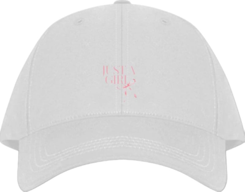 I'm Just A Girl Plain unisex baseball cap White
