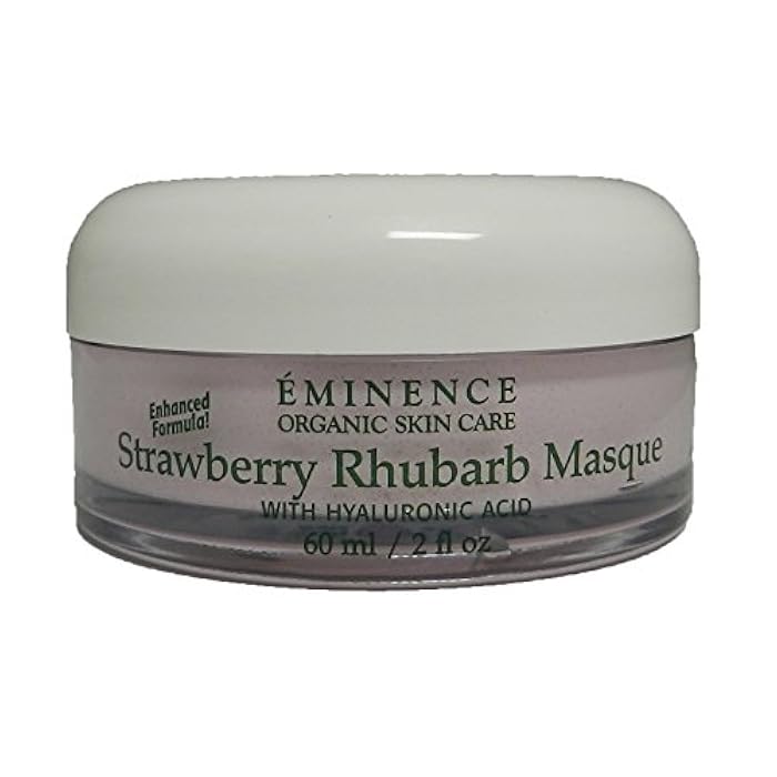 Eminence Organic Skincare Strawberry Rhubarb Masque with Vegan Friendly Hyaluronic Acid, 2 Fluid Ounce - Image 1