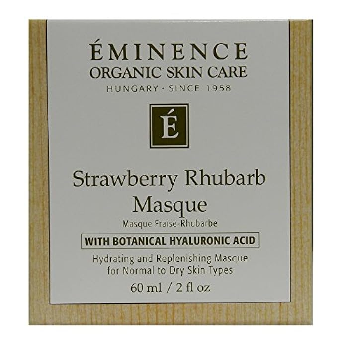 Eminence Organic Skincare Strawberry Rhubarb Masque with Vegan Friendly Hyaluronic Acid, 2 Fluid Ounce - Image 2