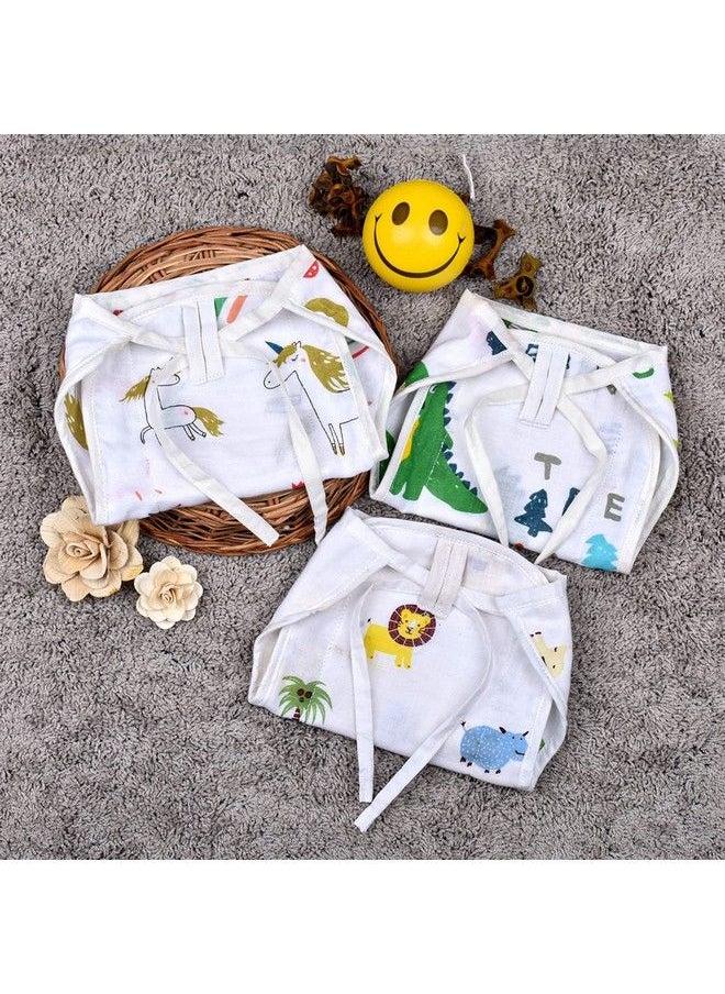 MOM'S HOME - Baby Unisex Organic Cotton Muslin Jhabla And Nappy Setpack Of 3 (612 Months) - Image 1