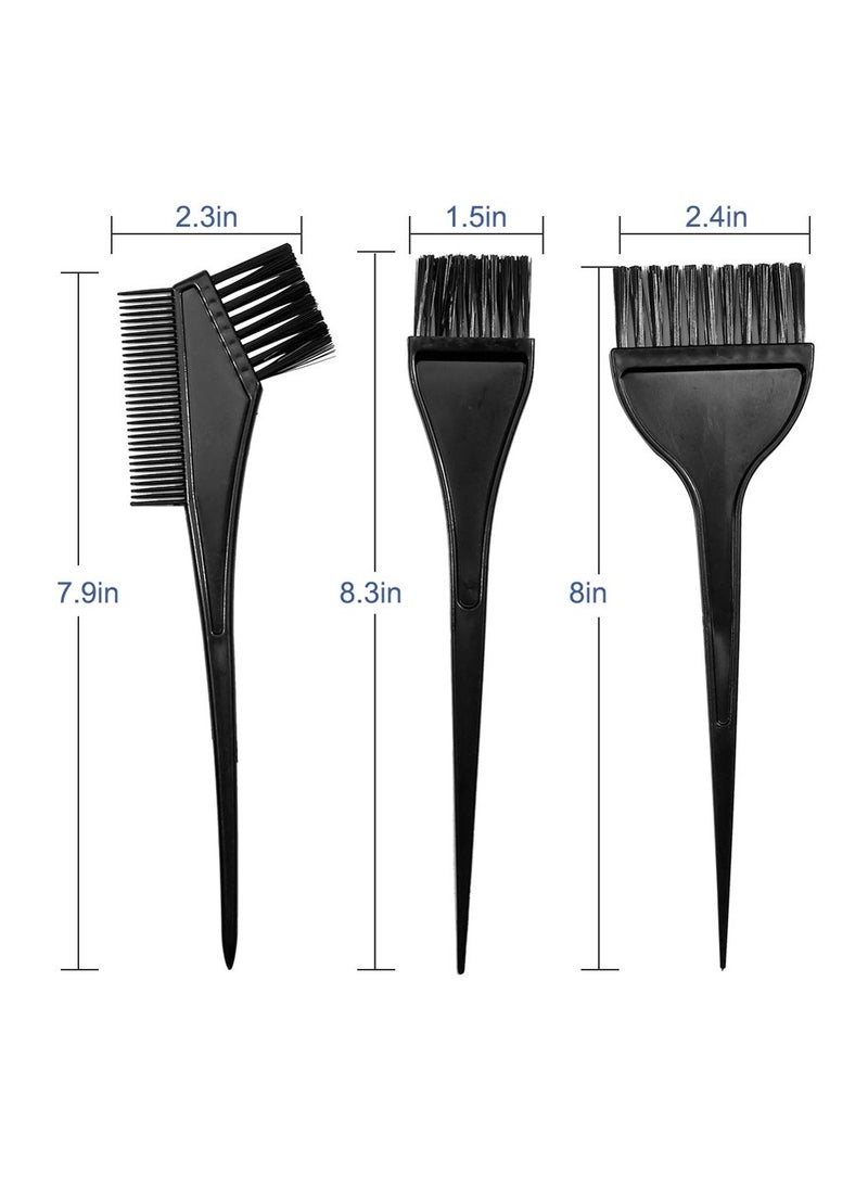 Generic 4-Piece Hair Dye Set With Hair Color Brush & Mixing Bowl Black  - Image 3