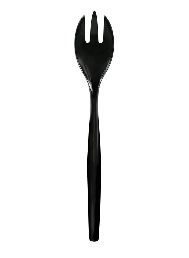 Party Essentials Disposable Heavy Duty Plastic Serving Utensils for Buffets Events Parties, 18-Count 10" Forks, Black - Image 1