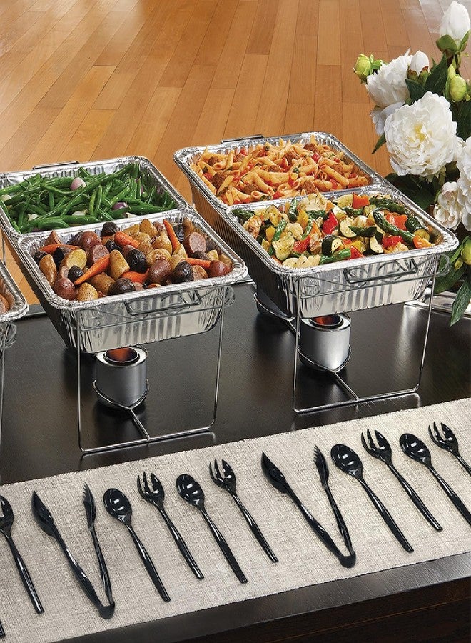 Party Essentials Disposable Heavy Duty Plastic Serving Utensils for Buffets Events Parties, 18-Count 10" Forks, Black - Image 5
