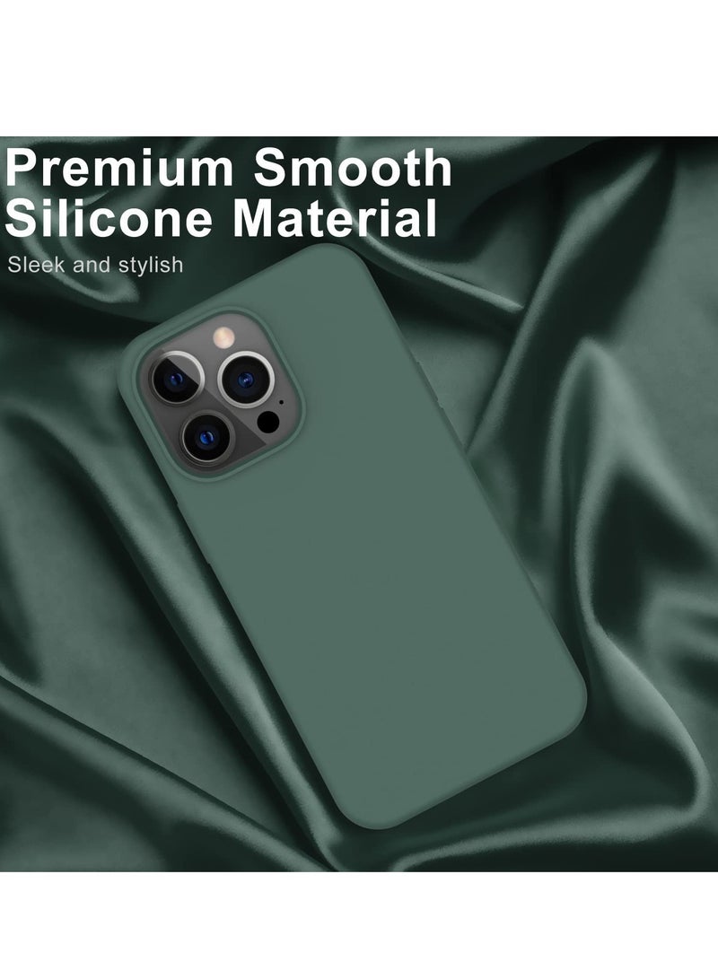 ELTRAZONE iPhone 14 Pro Max Case with Screen Protector Soft Flexible Silicone Gel Rubber Bumper Cover Slim Fit Shockproof Protective Phone Case for iPhone 14 Pro Max 6.7" Dark Green - Image 3