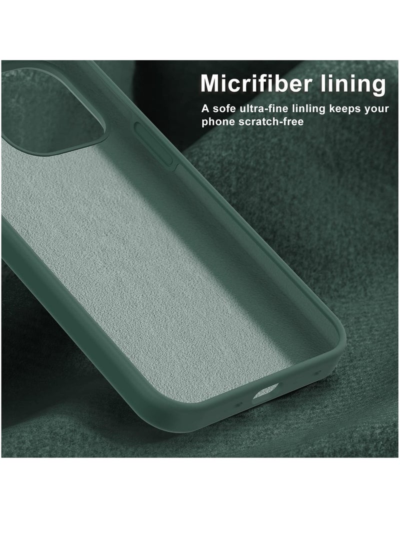 ELTRAZONE iPhone 14 Pro Max Case with Screen Protector Soft Flexible Silicone Gel Rubber Bumper Cover Slim Fit Shockproof Protective Phone Case for iPhone 14 Pro Max 6.7" Dark Green - Image 5