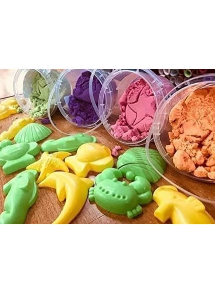 عجينة رائعة وطين سحري مع قالب، مجموعة حسية قابلة لإعادة الاستخدام، ألعاب رملية رائعة خالية من الغلوتين، ألعاب داخلية للأطفال من سن 10 إلى 15 عامًا، أصفر (دلو 750 جرام) - Image 2