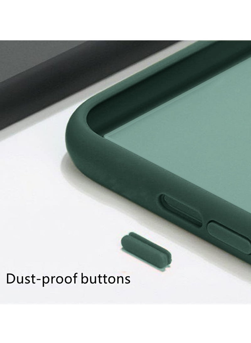 Wtech Hybrid Silicone With Translucent Back Protective Lens Sheild Case Cover For Motorola Moto G84 5G 2023 Dark Green - Image 4