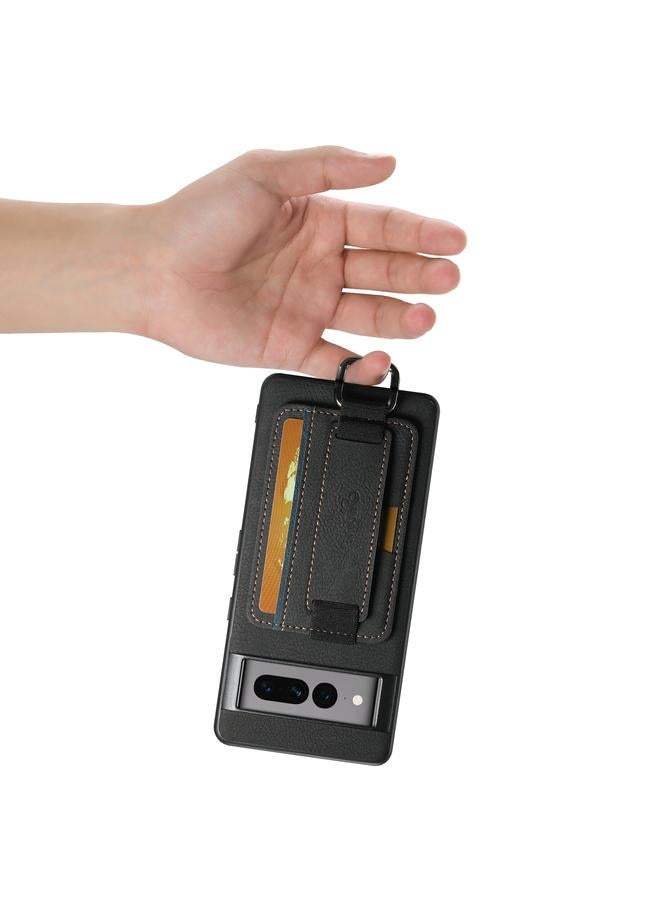 Suteni Case For Google Pixel 8 Pro H13 Litchi Leather Wrist Strap Wallet Back Phone Case - Image 5