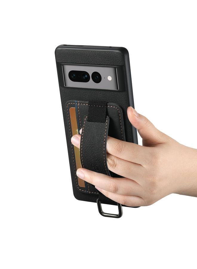 Suteni Case For Google Pixel 8 Pro H13 Litchi Leather Wrist Strap Wallet Back Phone Case - Image 3