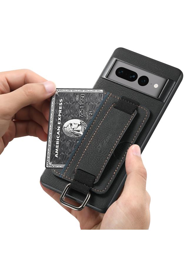 Suteni Case For Google Pixel 8 Pro H13 Litchi Leather Wrist Strap Wallet Back Phone Case - Image 4