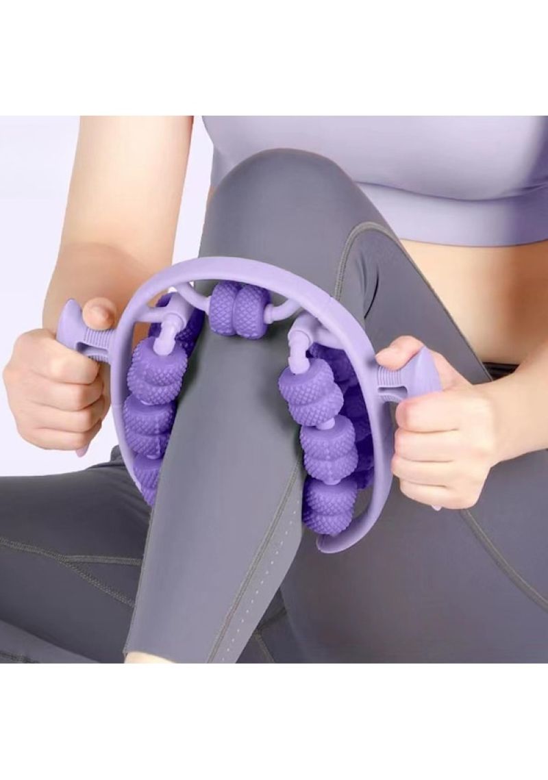 26 Rounds Leg Massager - PU Circular Leg Clamp Roller for Calf Muscle Relaxation Slimming Yoga Wheel for Post-Workout Recovery - Image 5