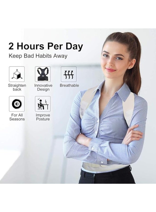 Magnetic Thoracic Back Brace, Adjustable Support for Spine Alignment, Neck, Shoulder, and Lumbar Pain Relief for Men & Women - Image 3